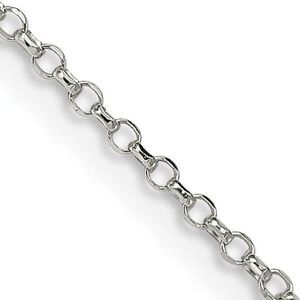 1.5mm Sterling Silver D/C Solid Open Cable Chain Necklace, 20 Inch